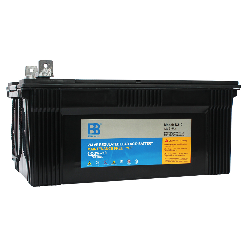 12V210Ah船用蓄电池 12V210Ah船用免维护蓄电池